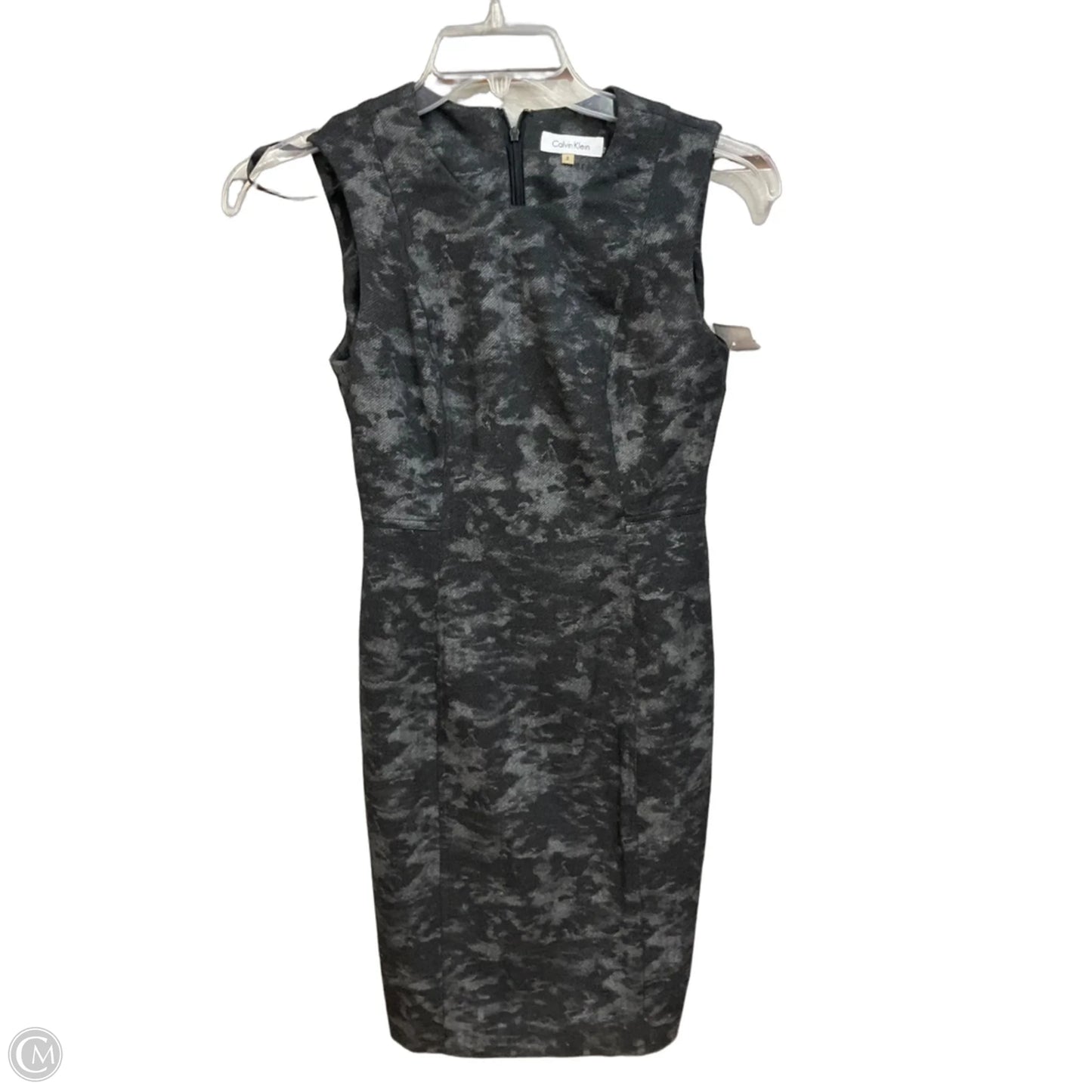 Dress Casual Midi By Calvin Klein In Grey, Size: Xs