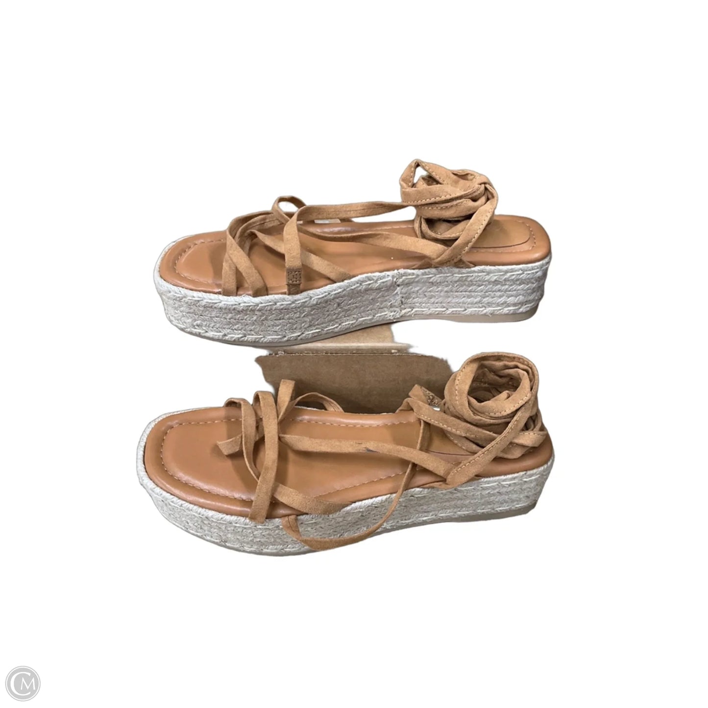Shoes Heels Platform By Universal Thread In Tan, Size: 7