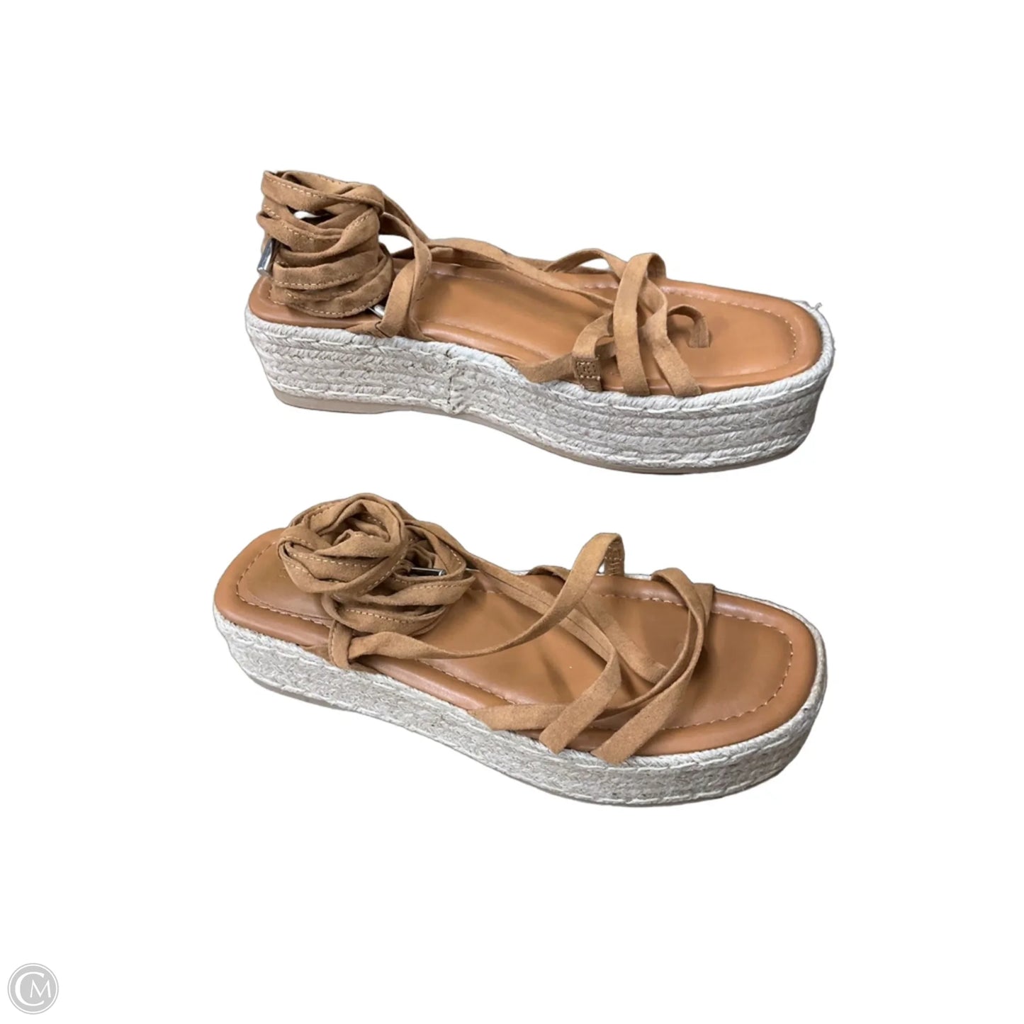 Shoes Heels Platform By Universal Thread In Tan, Size: 7