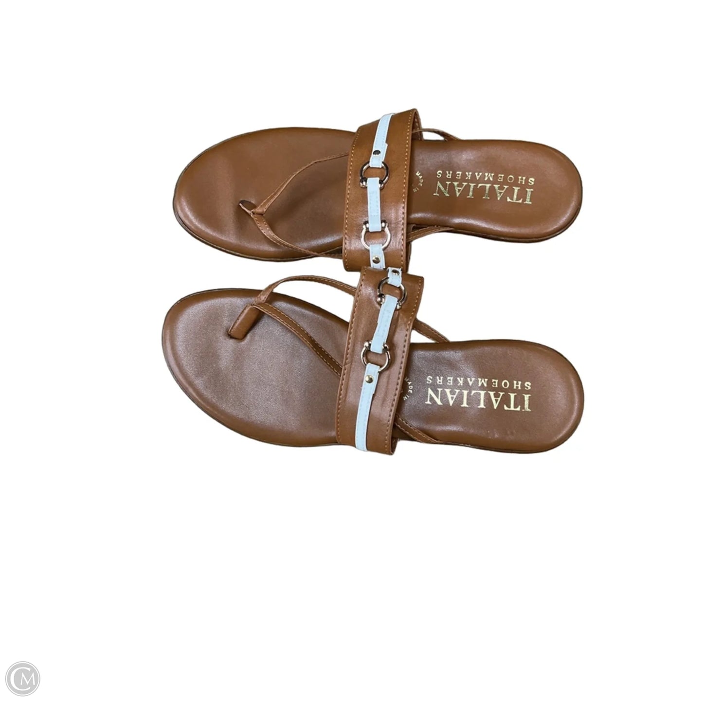 Sandals Flats By Italian Shoemakers In Brown, Size: 7.5