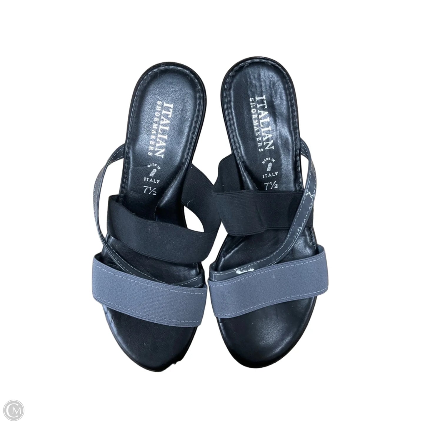Sandals Flats By Italian Shoemakers In Black, Size: 7.5
