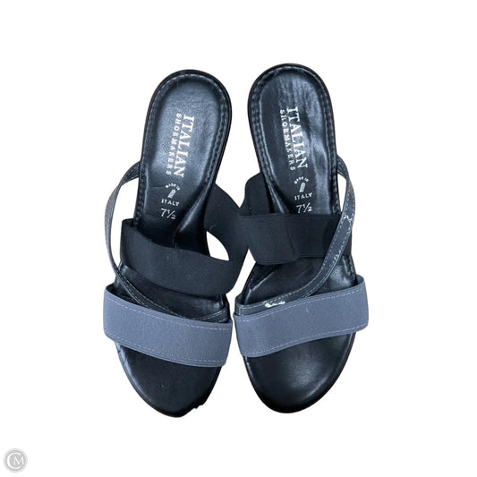 Sandals Flats By Italian Shoemakers In Black, Size: 7.5