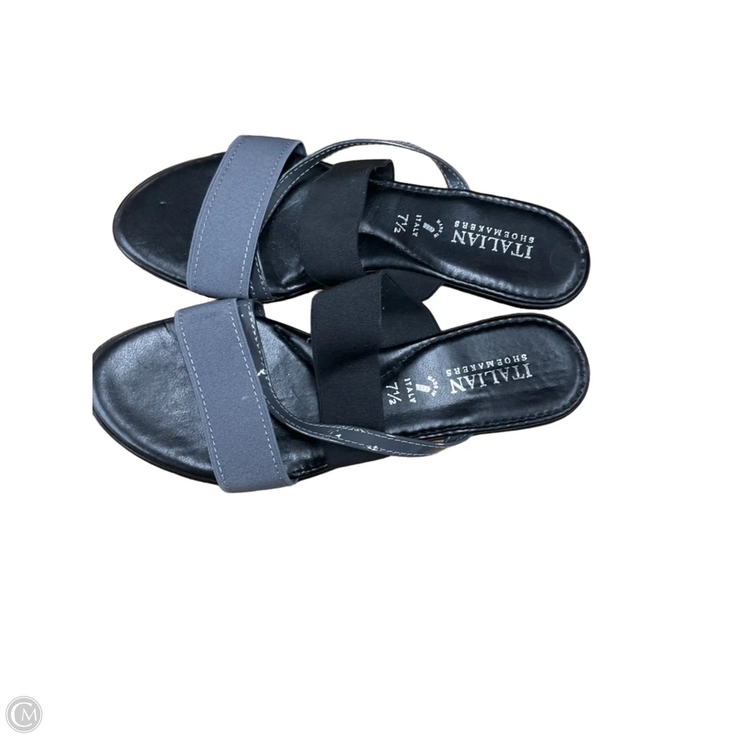 Sandals Flats By Italian Shoemakers In Black, Size: 7.5