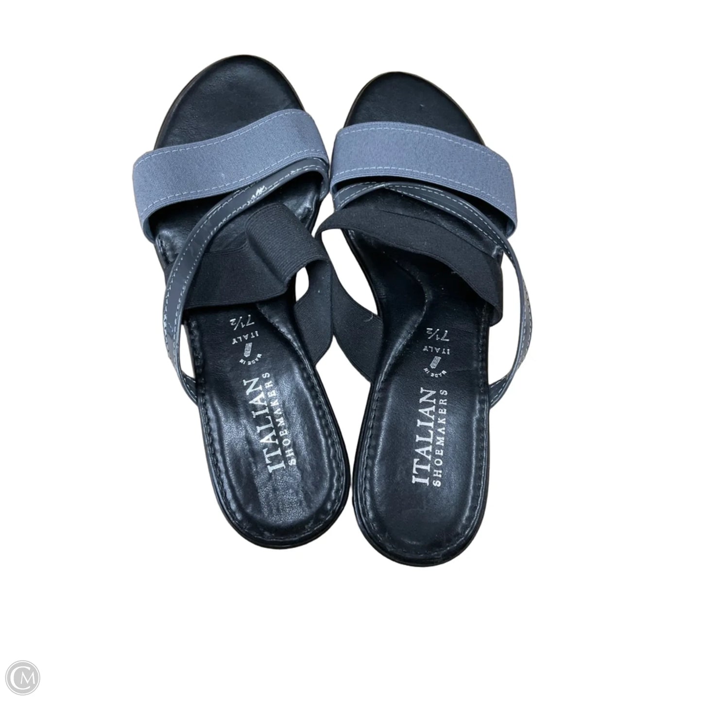 Sandals Flats By Italian Shoemakers In Black, Size: 7.5