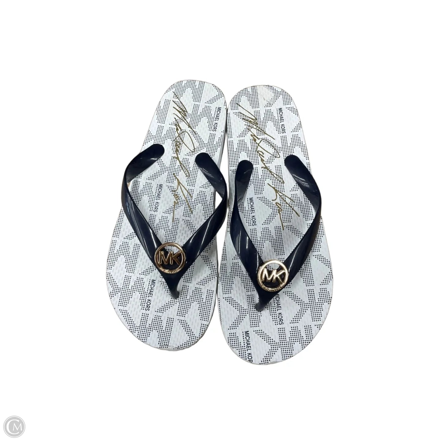 Sandals Flats By Michael By Michael Kors In Blue, Size: 7