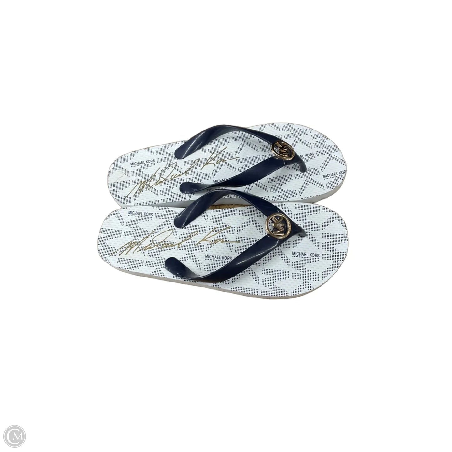 Sandals Flats By Michael By Michael Kors In Blue, Size: 7
