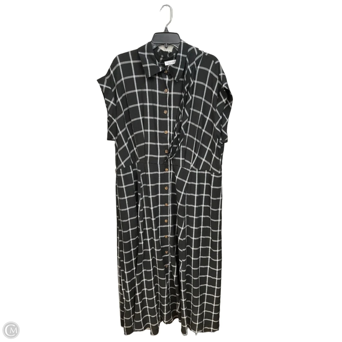 Dress Casual Midi By Calvin Klein In Black, Size: 2x