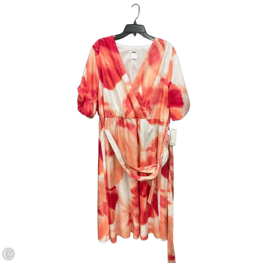 Dress Party Midi By Dkny In Pink, Size: 2x