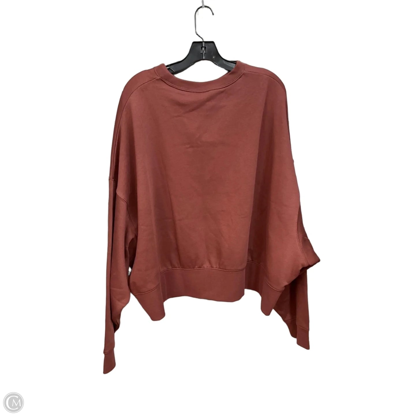 Athletic Top Long Sleeve Crewneck By Nike Apparel In Brown, Size: Xl