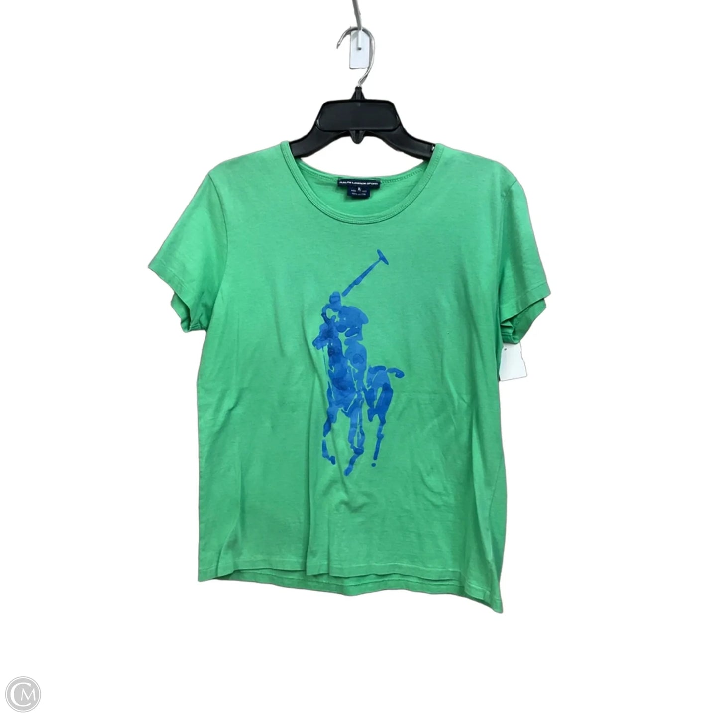 Top Short Sleeve By Ralph Lauren Blue Label In Green, Size: Xl