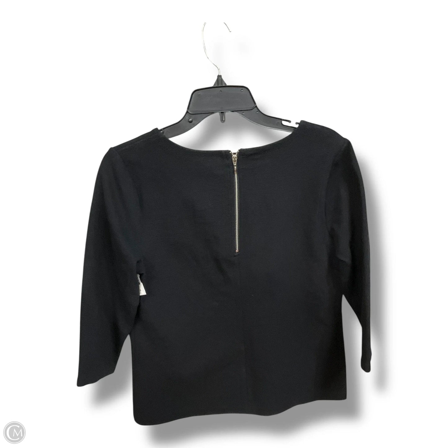 Top 3/4 Sleeve By Talbots In Black, Size: Mp