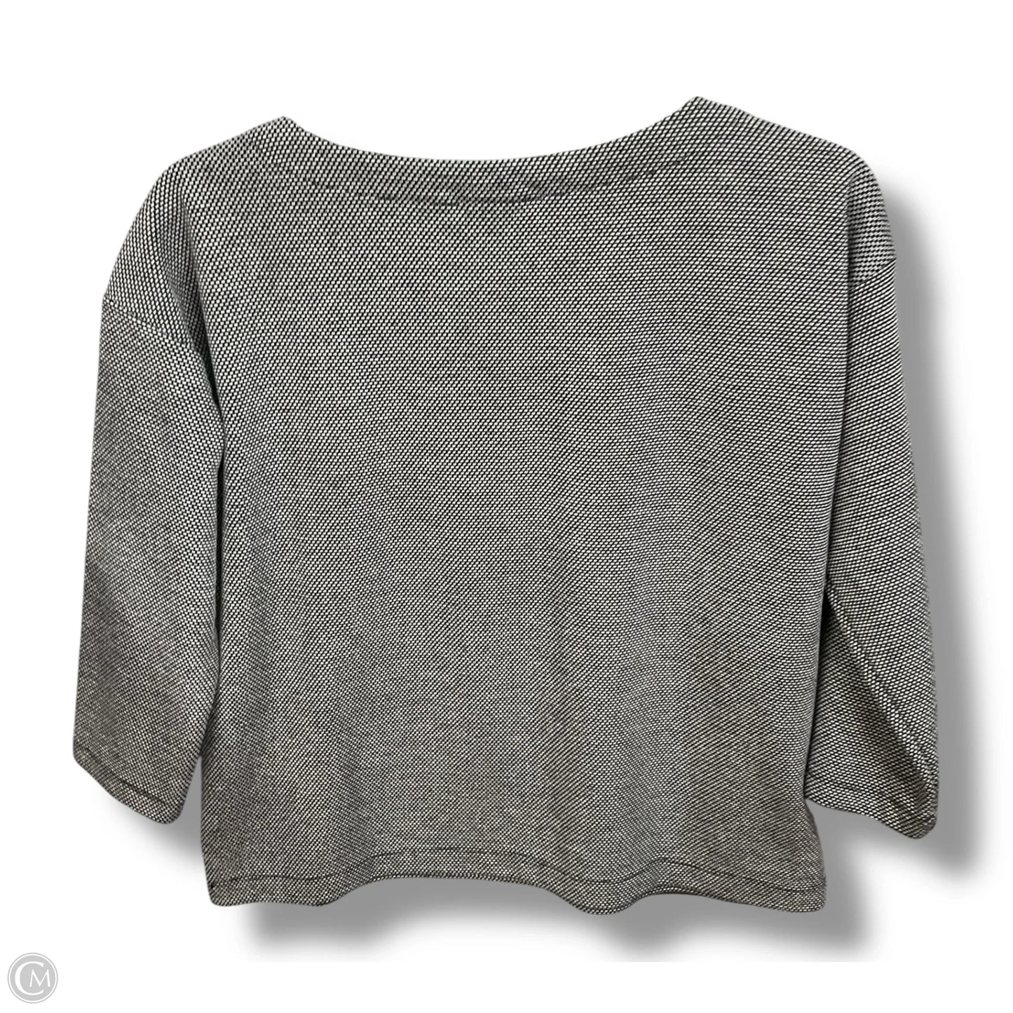 Top 3/4 Sleeve By Tahari In Black & White, Size: M