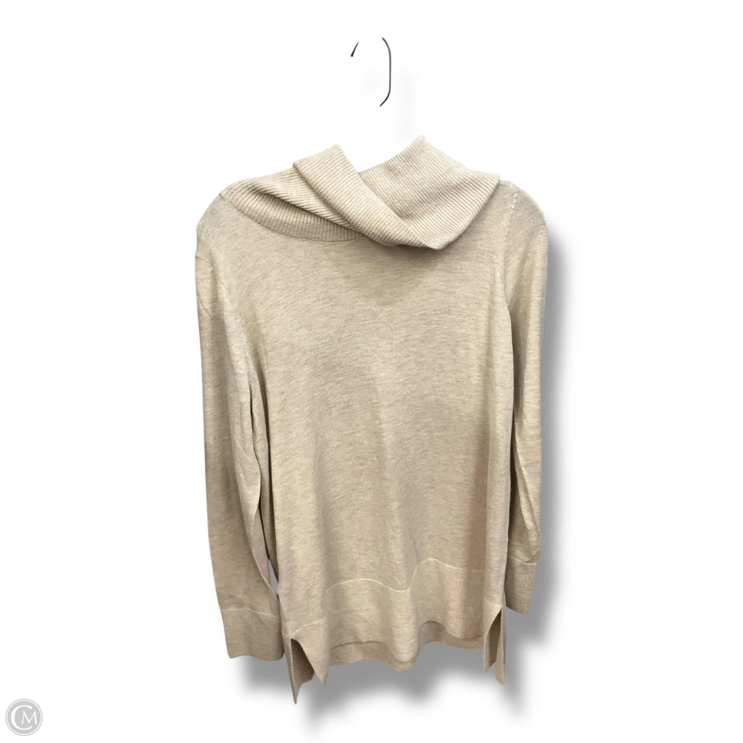 Top Long Sleeve By Loft In Tan, Size: M