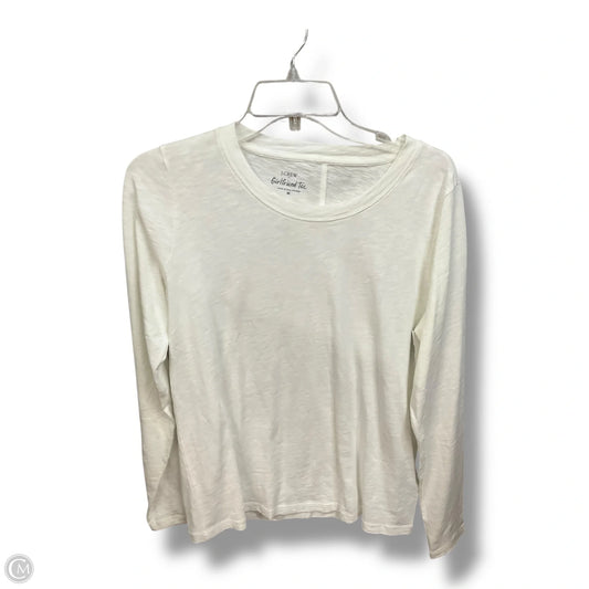 Top Long Sleeve By J. Crew In White, Size: M