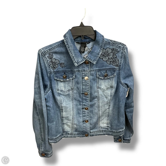 Jacket Denim By Baccini In Blue Denim, Size: Lp