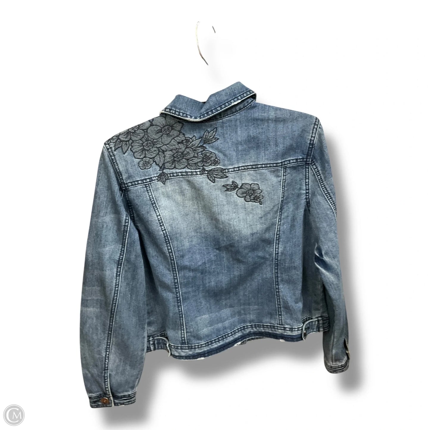 Jacket Denim By Baccini In Blue Denim, Size: Lp
