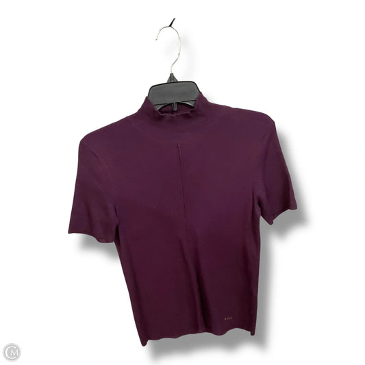Top Short Sleeve By Tahari In Maroon, Size: Xs