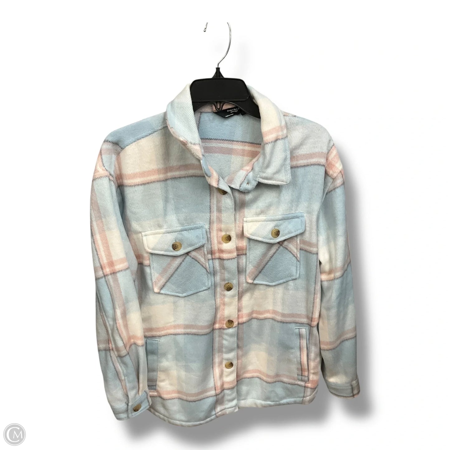 Jacket Shirt By Members Mark In Blue, Size: M