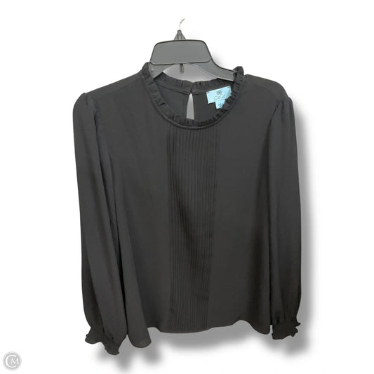 Blouse Long Sleeve By Cece In Black, Size: L