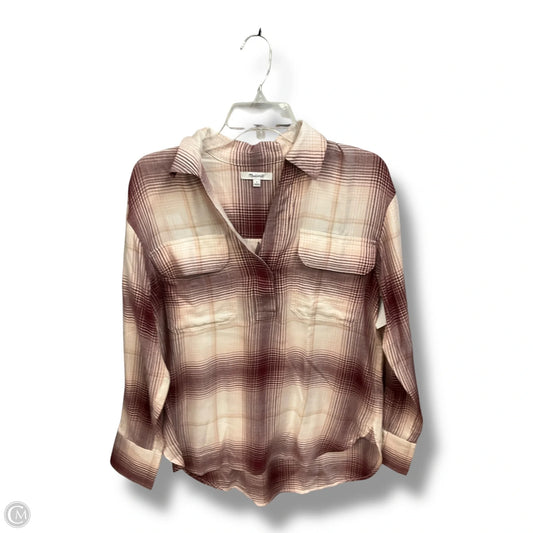Top Long Sleeve By Madewell In Maroon, Size: S
