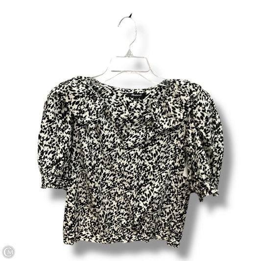 Top Short Sleeve By Madewell In Black & White, Size: S