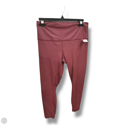 Athletic Capris By Lululemon In Maroon, Size: M