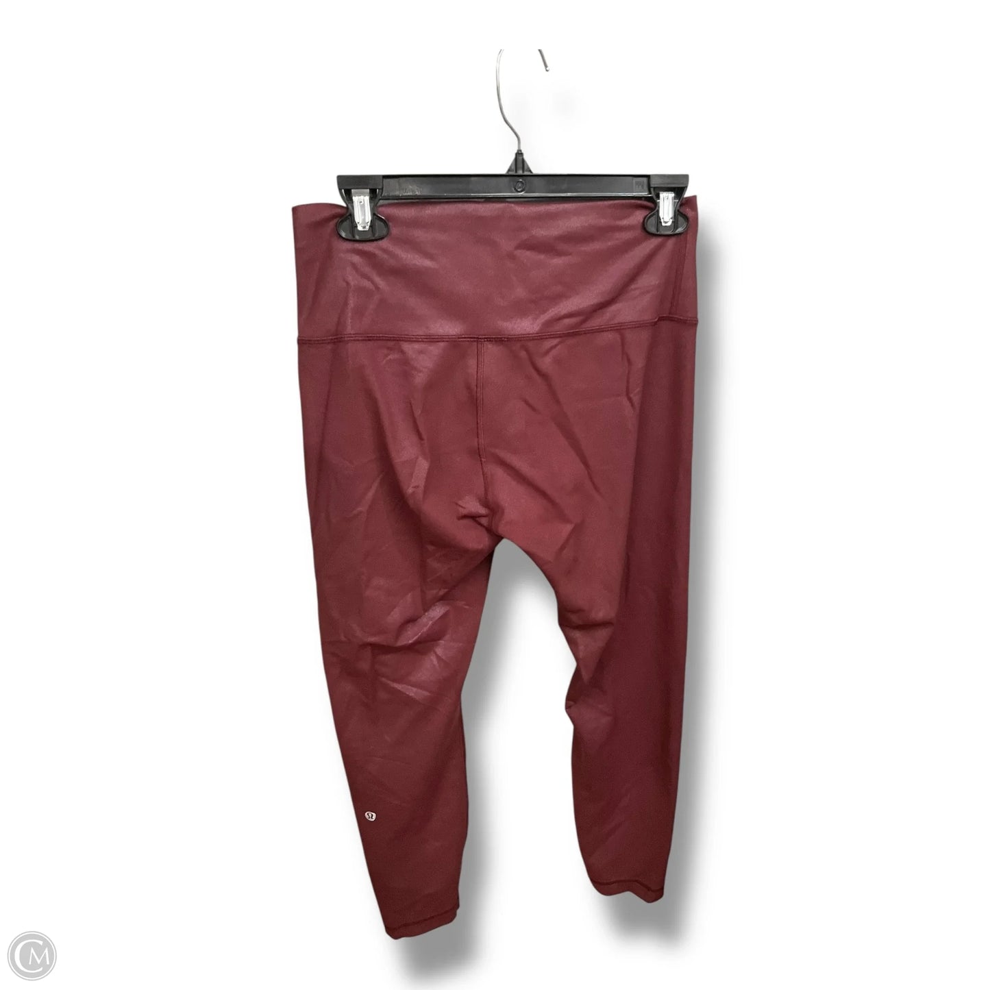 Athletic Capris By Lululemon In Maroon, Size: M