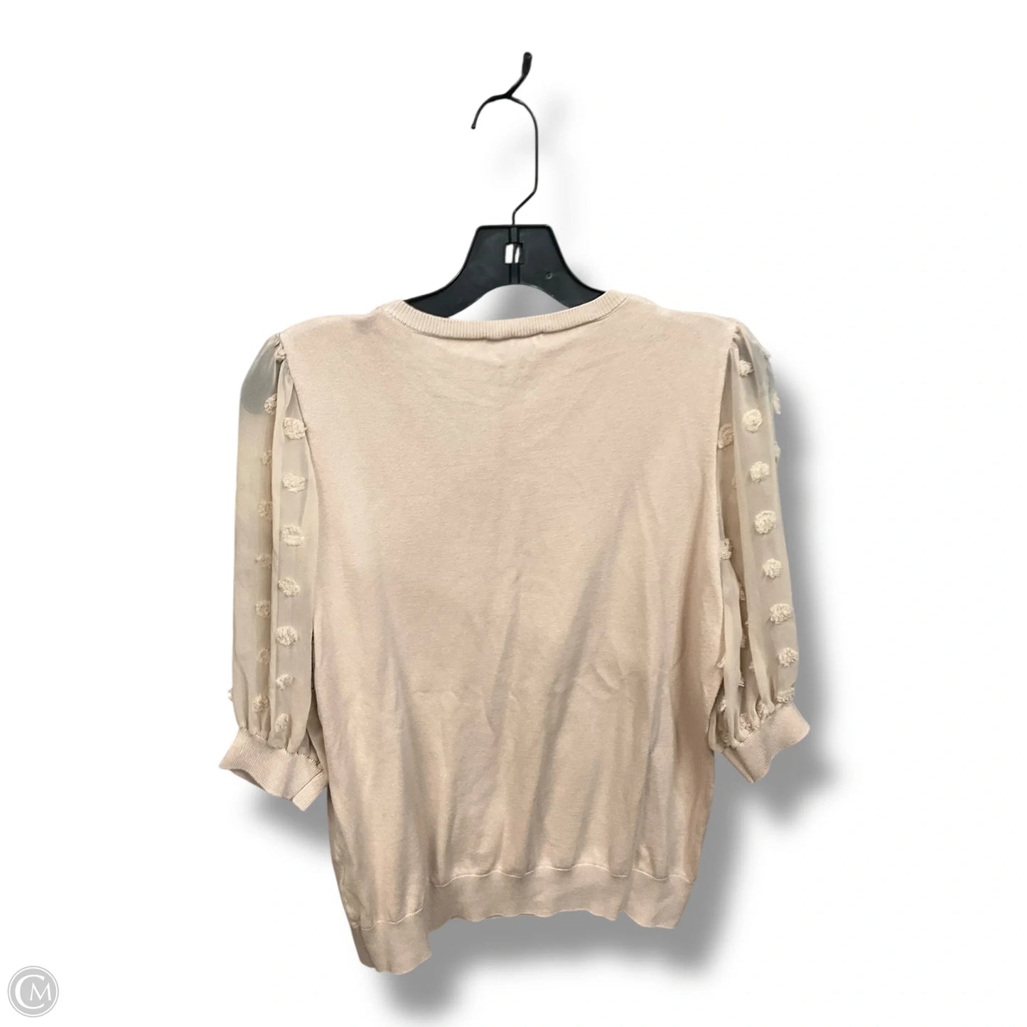 Top 3/4 Sleeve By Adrianna Papell In Tan, Size: M