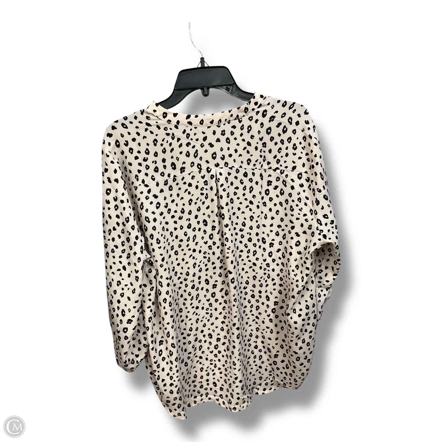 Blouse Long Sleeve By Lush In Cream, Size: Xxl