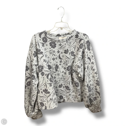 Top Long Sleeve By Loft In Grey, Size: L