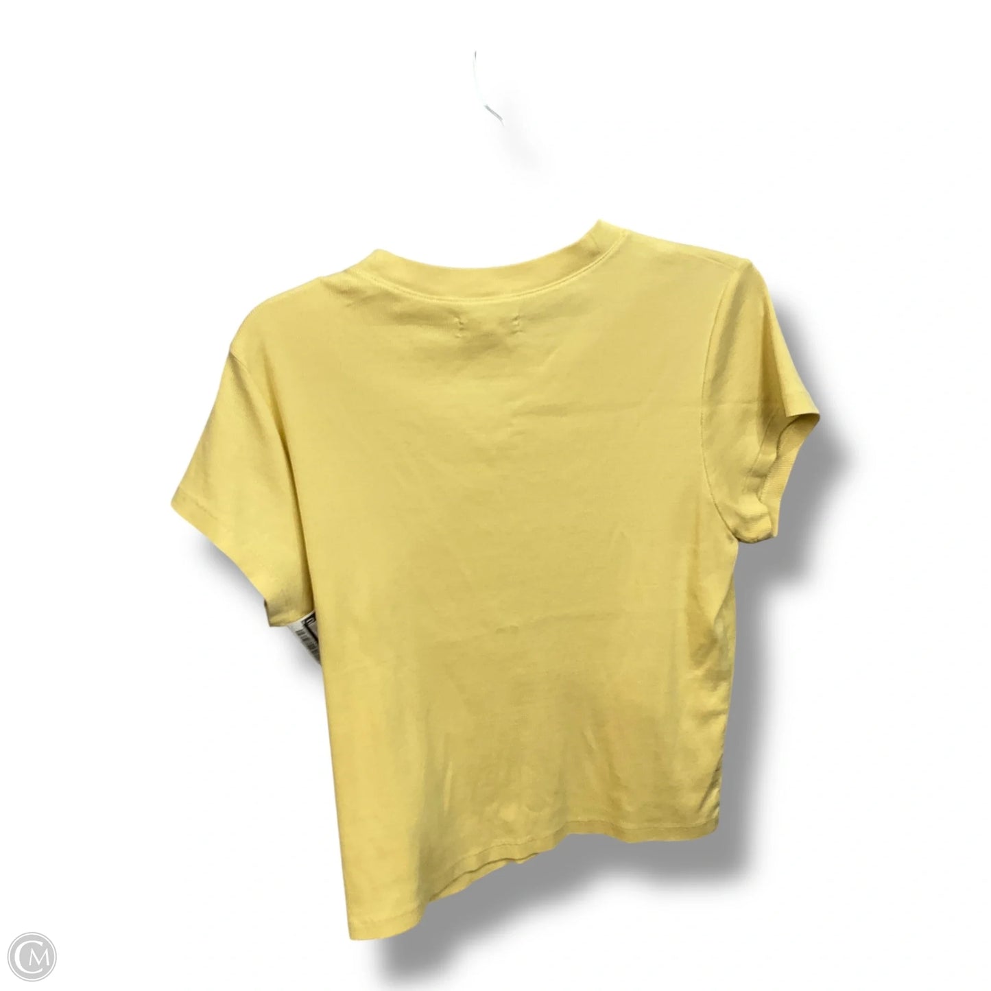 Top Short Sleeve By Madewell In Yellow, Size: Xl