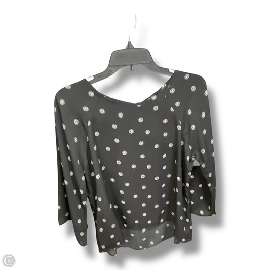 Blouse 3/4 Sleeve By Paparazzi In Black & White, Size: M