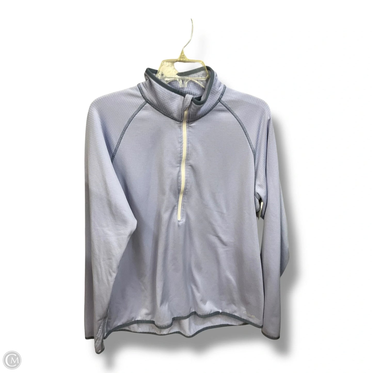 Athletic Top Long Sleeve Collar By Eddie Bauer In Purple, Size: Xl