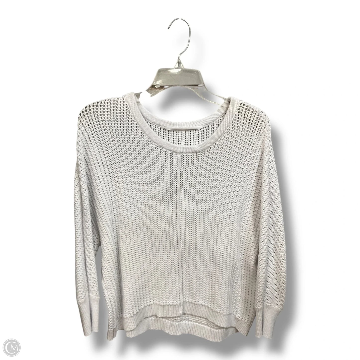 Athletic Top Long Sleeve Collar By Athleta In White, Size: Xl