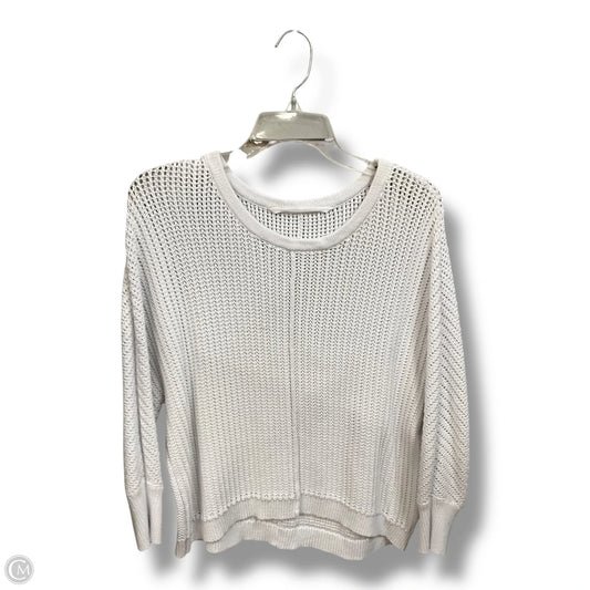 Athletic Top Long Sleeve Collar By Athleta In White, Size: Xl