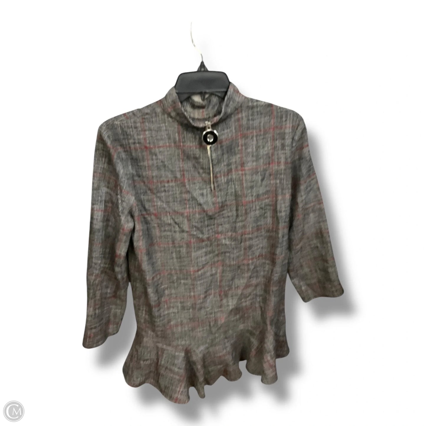 Top Long Sleeve By Zara Women In Grey, Size: Xs