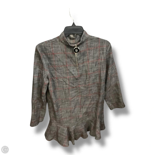 Top Long Sleeve By Zara Women In Grey, Size: Xs