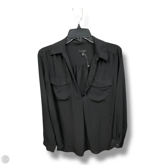 Blouse Long Sleeve By Ann Taylor In Black, Size: M
