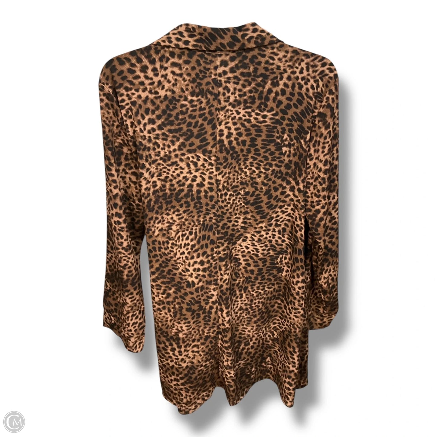 Dress Casual Midi By Time And Tru In Animal Print, Size: L