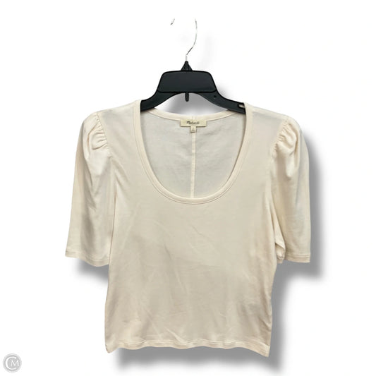 Top Short Sleeve By Madewell In Cream, Size: L