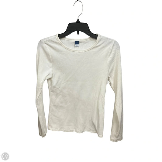 Top Long Sleeve By Old Navy In White, Size: M