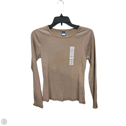 Top Long Sleeve By Old Navy In Brown, Size: M