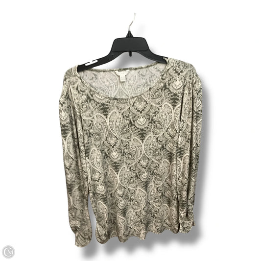 Top Long Sleeve By Cato In Green, Size: 2x