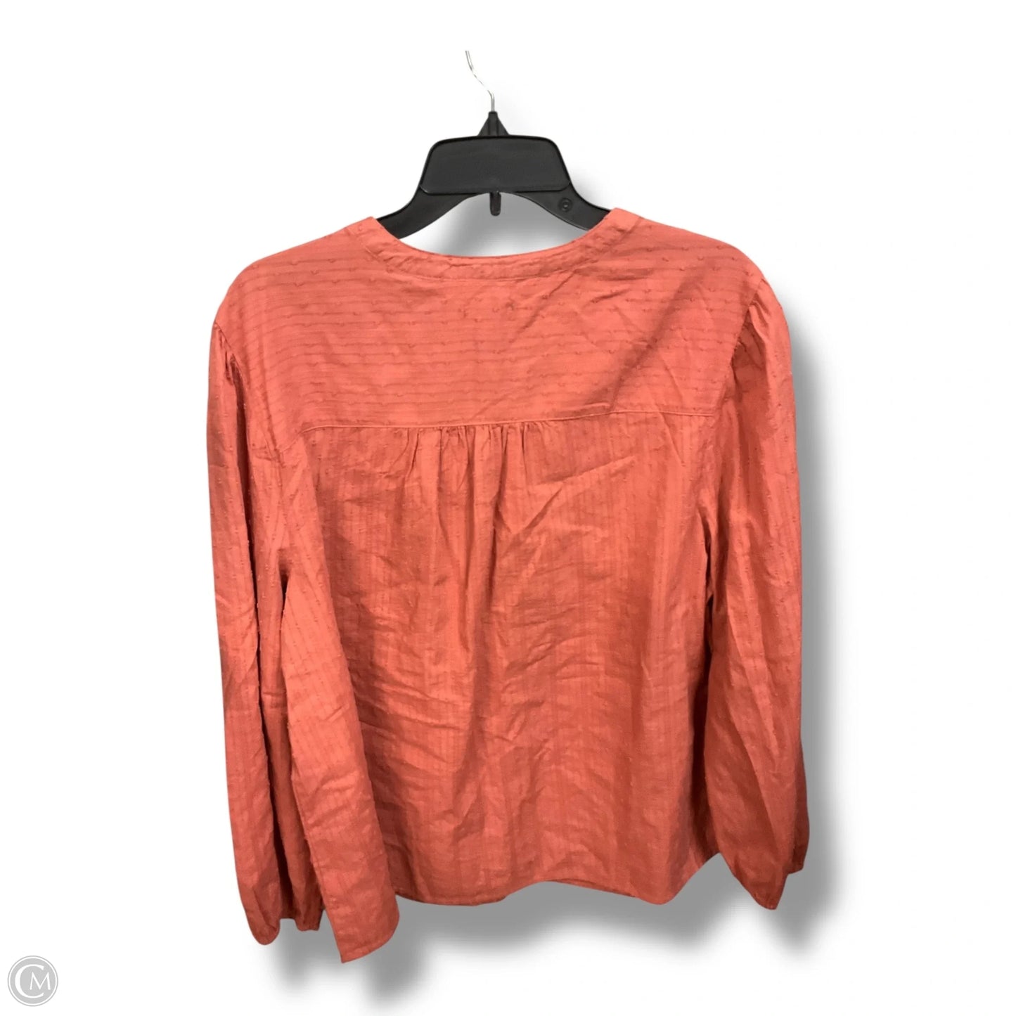 Top Long Sleeve By Falls Creek In Coral, Size: 1x