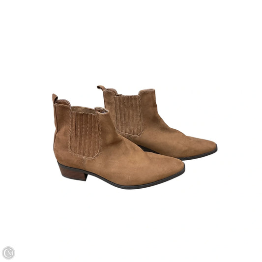 Boots Ankle Flats By Ana In Brown, Size: 9.5