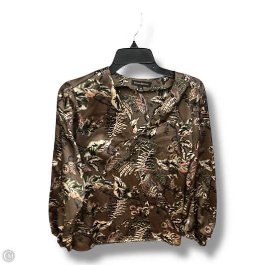 Blouse Long Sleeve By Banana Republic In Green, Size: Xs