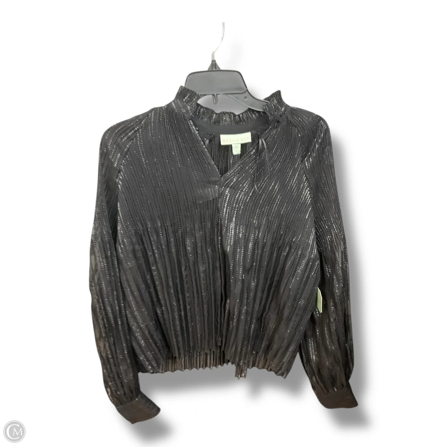 Blouse Long Sleeve By Ryegrass In Black, Size: S