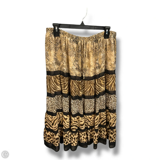 Skirt Maxi By Alfred Dunner In Animal Print, Size: L