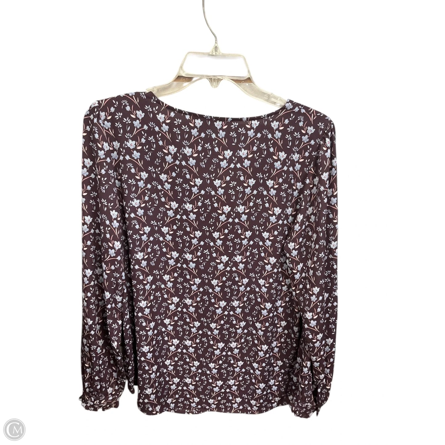 Top Long Sleeve By Loft In Maroon, Size: M