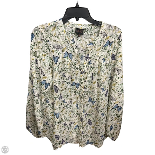 Blouse Long Sleeve By Mod In White, Size: Xl